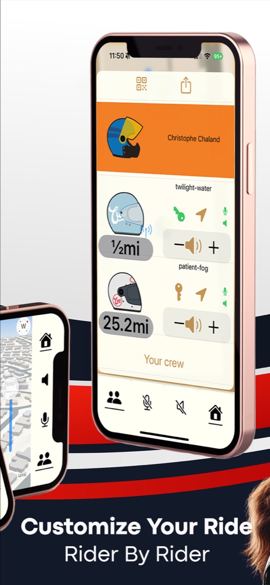 Customize your ride, rider by rider