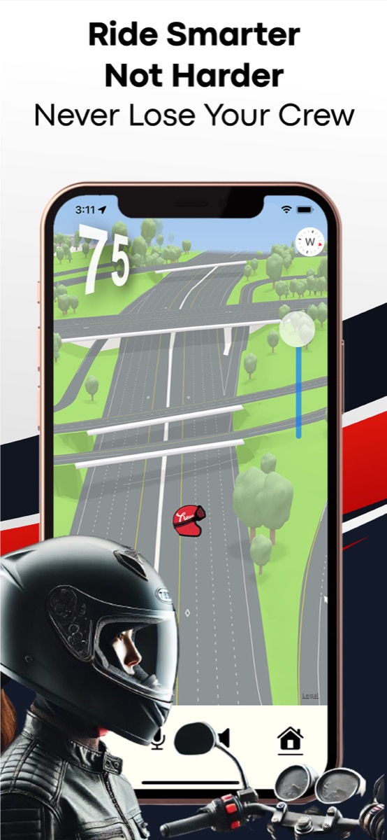 3D map view - never lose your crew